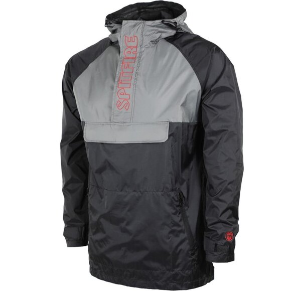 Spitfire Hombre Anorak Jacket (Black/Grey) - Picture 3 of 7